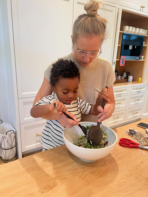 Wesley loves to help in the kitchen. Baking, chopping, stirring, taste-testing... he's our precious little chef!